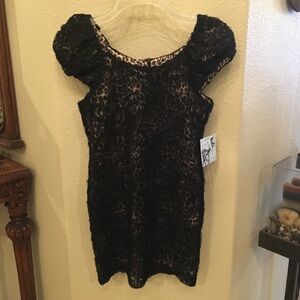 NWT~ELISA B. Girls Leopard Lace Dress Size 10 Yrs